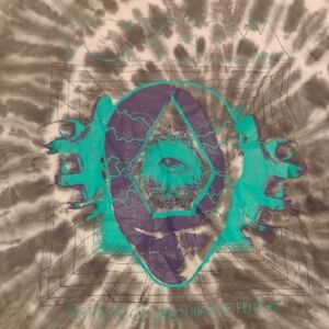 Volcom Brown and Teal Graphic Tee